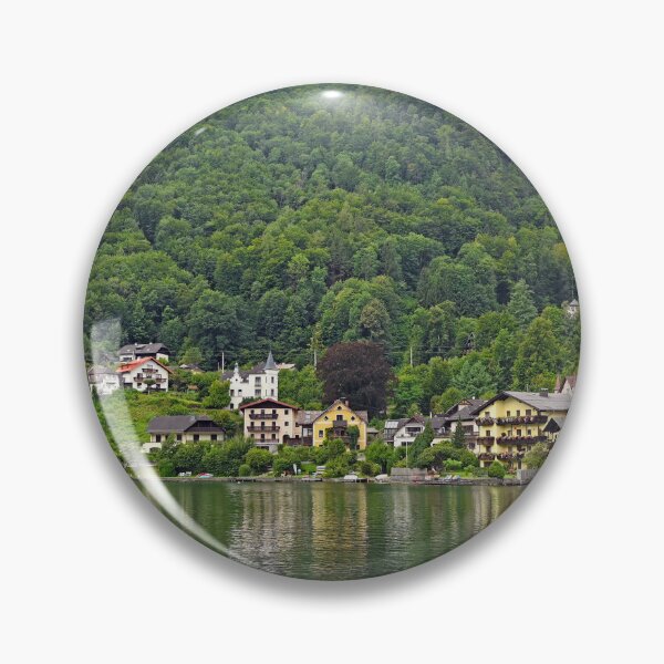Item preview, Traunkirchen on Lake Traun Traunsee in Austria landscape  designed and sold by goceris.