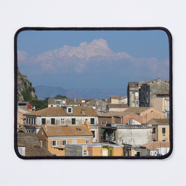 Item preview, Old fortress and buildings in Corfu town Greece summer season designed and sold by goceris.