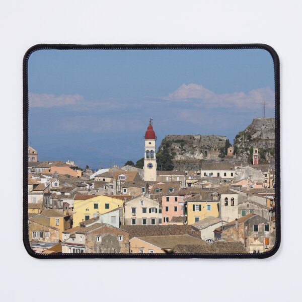 Item preview, Old fortress and buildings in Corfu town Greece designed and sold by goceris.
