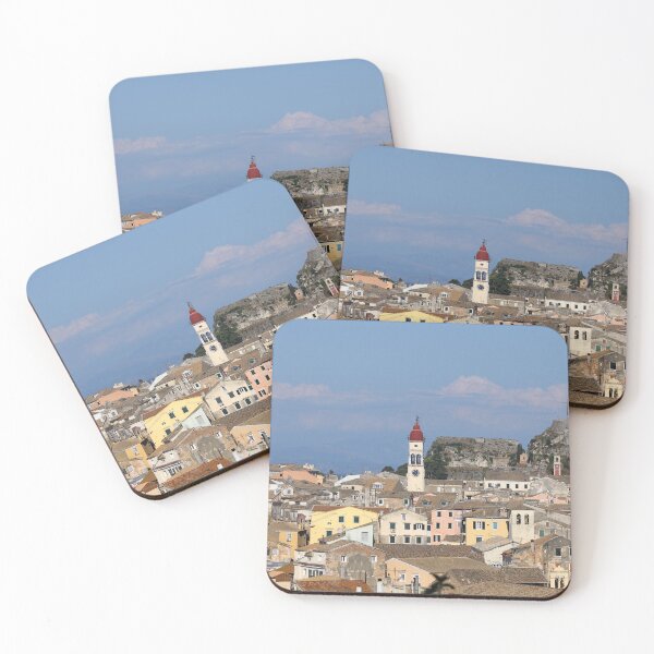 Item preview, Old fortress and buildings in Corfu town Greece designed and sold by goceris.