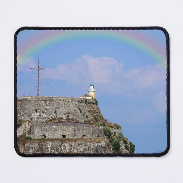 Item preview, Rainbow over Old fortress in Corfu town Greece  designed and sold by goceris.
