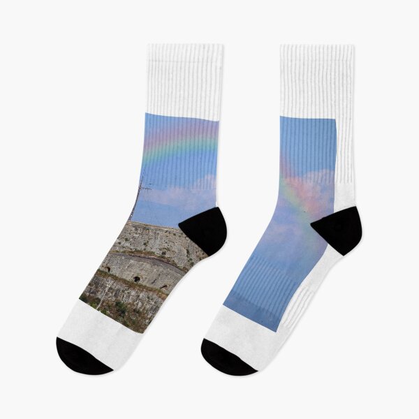 Item preview, Rainbow over Old fortress in Corfu town Greece  designed and sold by goceris.