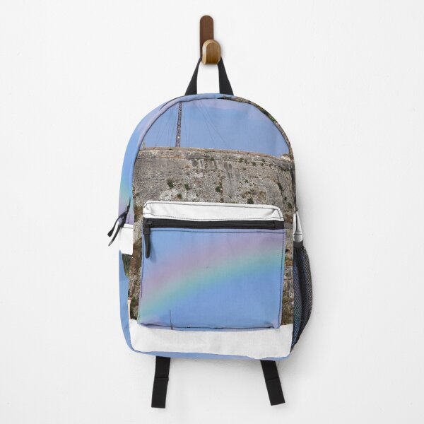 Item preview, Rainbow over Old fortress in Corfu town Greece designed and sold by goceris.