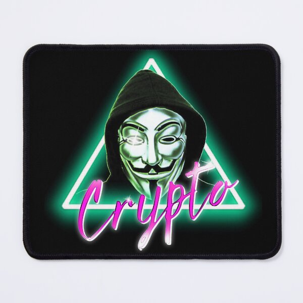 Item preview, Neon Retrowave Anonymous Crypto designed and sold by blockrock.