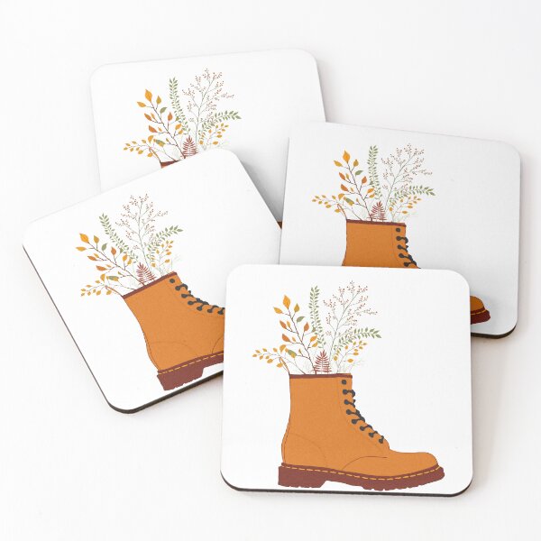 Item preview, Doc Martens with fall leaves designed and sold by Hinke van Gorsel.
