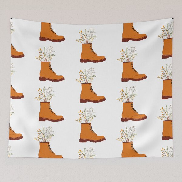 Item preview, Doc Martens with fall leaves designed and sold by Hinke van Gorsel.