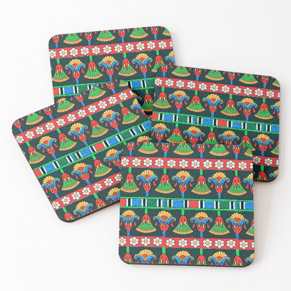 Item preview, White Flowers and Red Striped Egyptian pattern designed and sold by RyanCaudell.