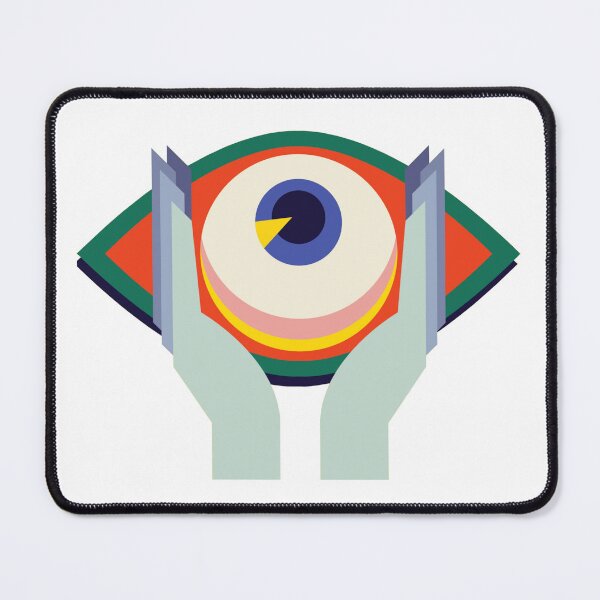 Item preview, One eye in a surrealist style and supported by two hands designed and sold by Goliardika-Shop.