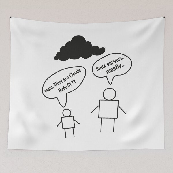 Item preview, Mom What Are Clouds Made Of Linux Servers Mostly designed and sold by beunique5.