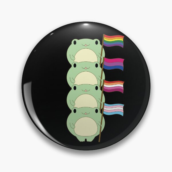Item preview, Cute Frog Pile Pride Froggy lesbian pride flag designed and sold by House Sparrow.