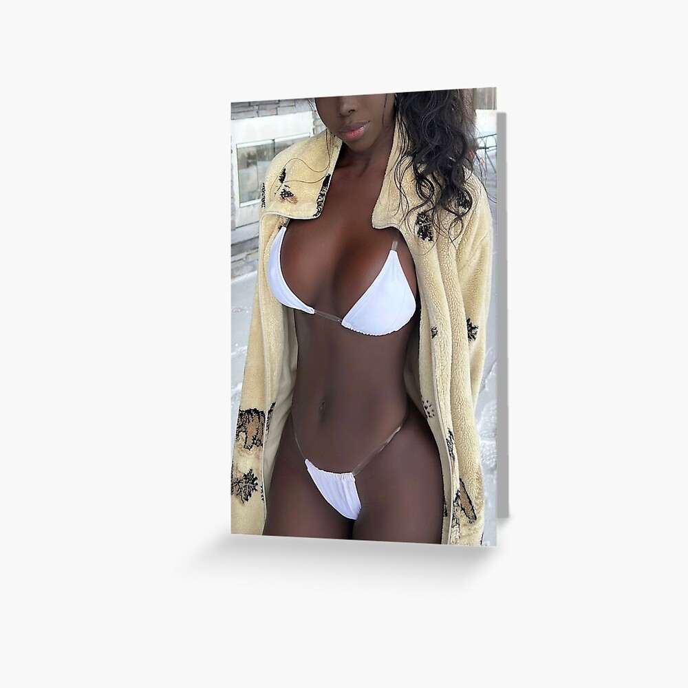 Sexy Black Female Nude Model Female Nude Greeting Card By Nude Zone