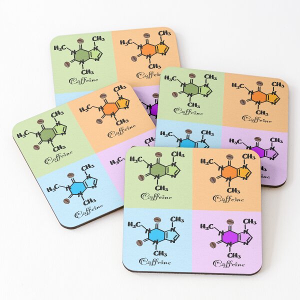Item preview, Colorful Caffeine Molecules for caffeine fanatic- Spring design designed and sold by LiLohaveaplan.