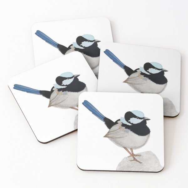 Item preview, Blue Ren Watercolour Australian Bird | Melanie Jensen Illustrations designed and sold by Melanie Jensen.