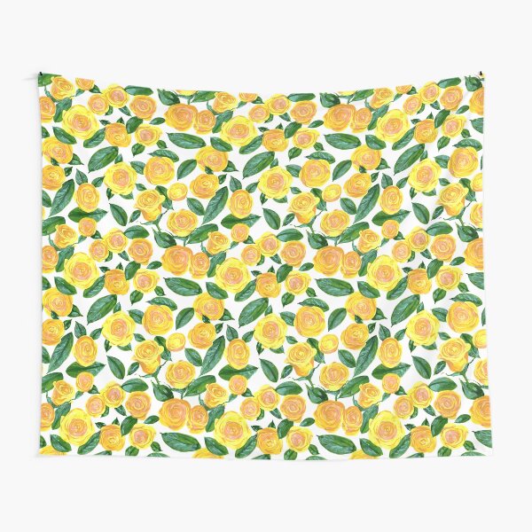 Joy of Yellow Roses Tapestry