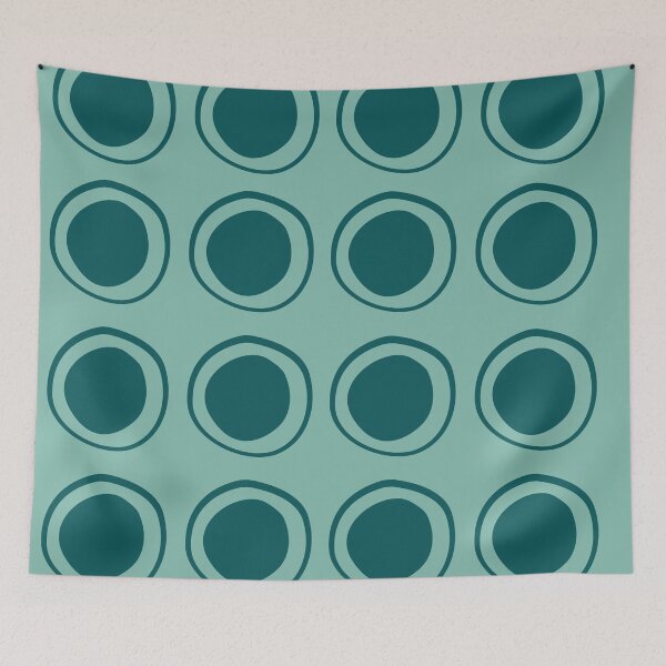 Item preview, Abstract green circles pattern designed and sold by Thegentleshop.