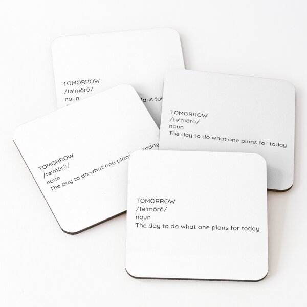 Item preview, Tomorrow – The Day To Do What One Plans for Today – Funny Procrastinator designed and sold by cinsarad.
