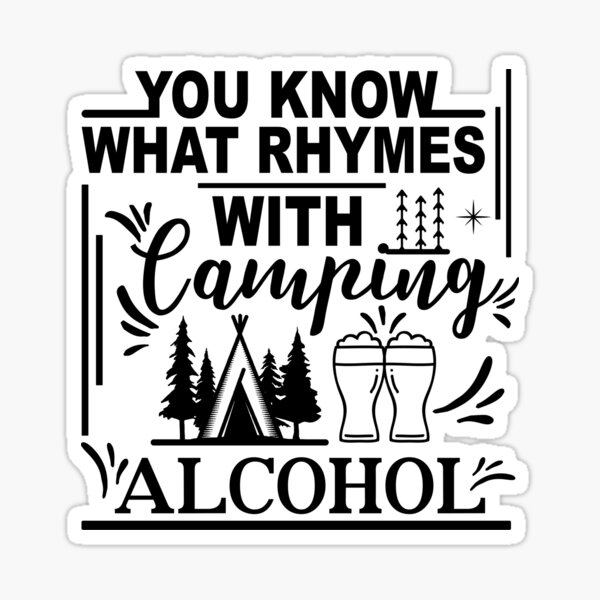 Beer, and camping Sticker