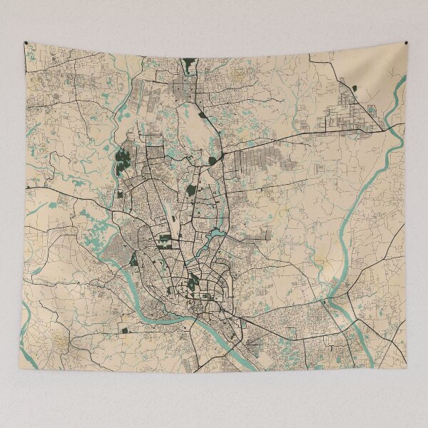Item preview, Dhaka City Map of Bangladesh - Vintage designed and sold by deMAP.