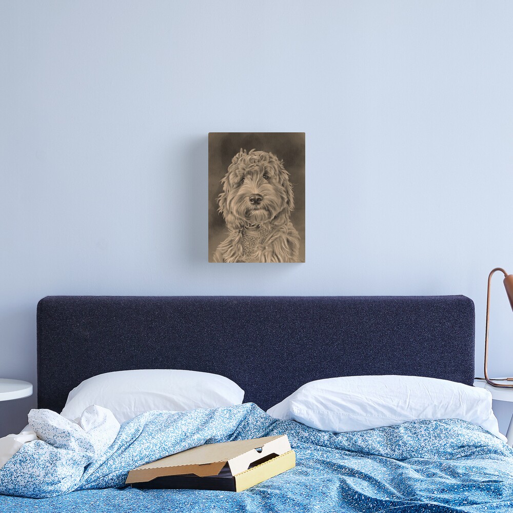 Custom made pet portrait Canvas Print