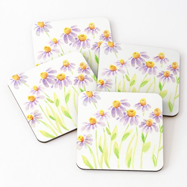 Item preview, Cone Flowers designed and sold by fluffypigeonart.