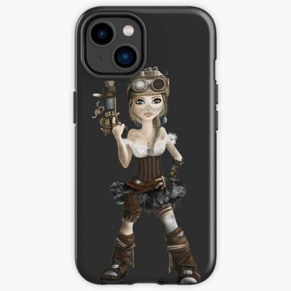 Steampunk Girl with Gun iPhone Tough Case