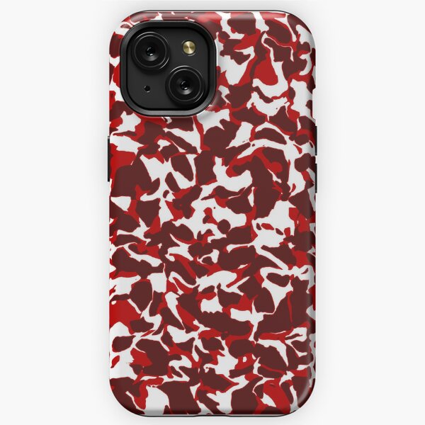  FANXI Red Cemo Phone Case for iPhone 12 Pro - Shockproof  Protective Cute Cool Bape Phone Case Designed for iPhone 12 6.1 Inch Case  for Man Boy Girls Women Red Black 