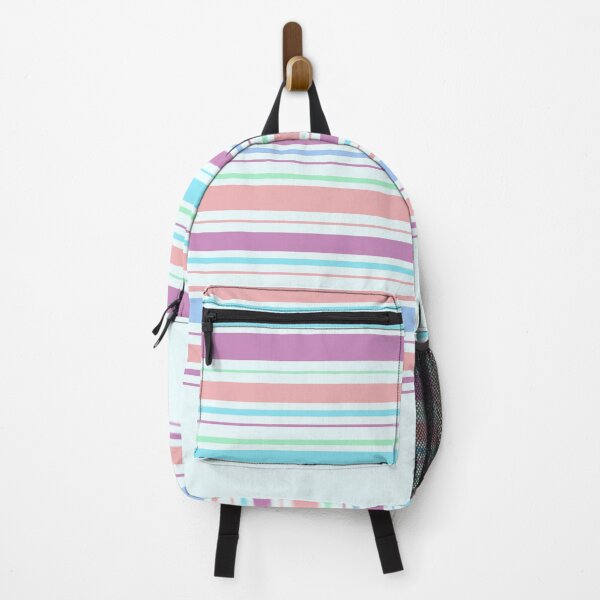 Artikelvorschau, ästhetische pastellfarbene horizontale Stripes Line. grün, lila, blau, rosa entworfen und verkauft von Integrade-TXC.