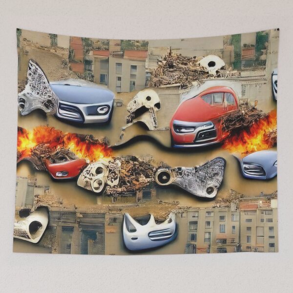 Item preview, Symbolic Destruction of Cars designed and sold by AlleyWurds.
