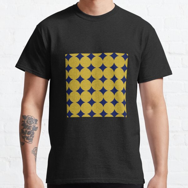 Yellow and navy retro pattern Classic T-Shirt