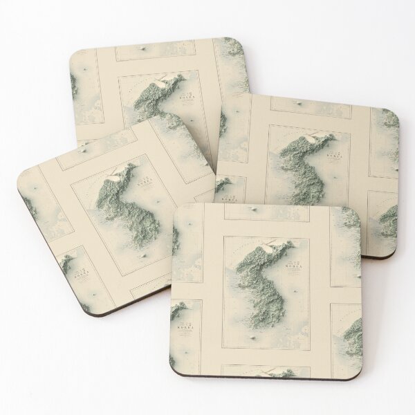 Item preview, 1886 North and South Koreas Relief Map 3D digitally-rendered designed and sold by ThinkAboutMaps.