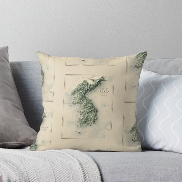 Item preview, 1886 North and South Koreas Relief Map 3D digitally-rendered designed and sold by ThinkAboutMaps.