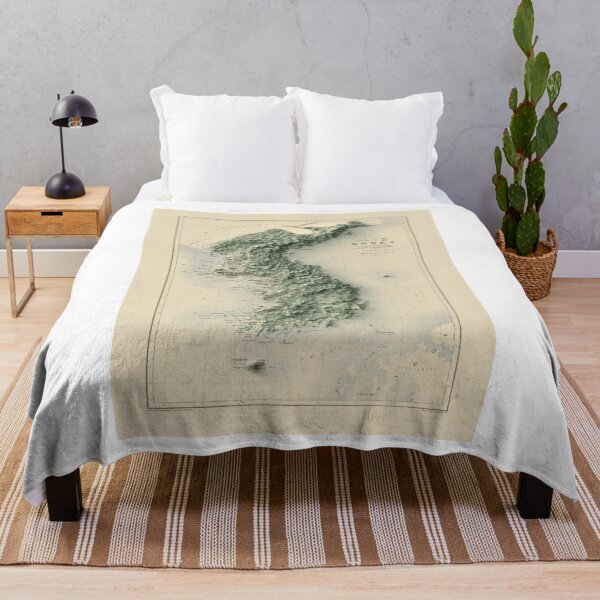 Item preview, 1886 North and South Koreas Relief Map 3D digitally-rendered designed and sold by ThinkAboutMaps.