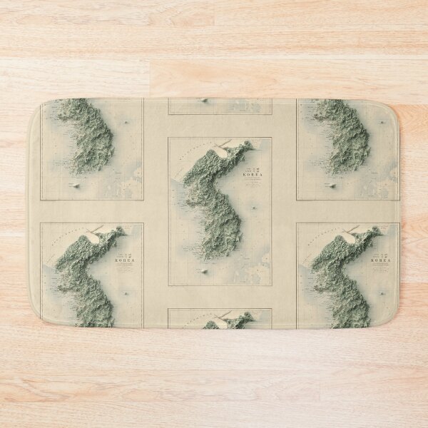 Item preview, 1886 North and South Koreas Relief Map 3D digitally-rendered designed and sold by ThinkAboutMaps.