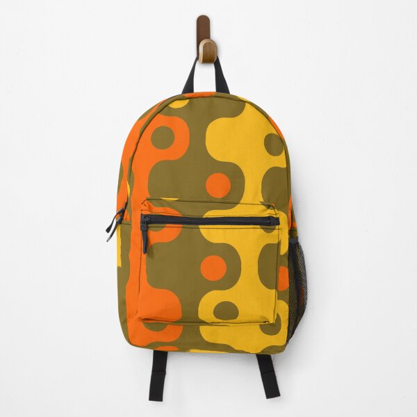 Item preview, Retro Mid Century Modern Abstract Space Age Pattern 765 Olive Green Orange and Yellow designed and sold by tonymagnerart.