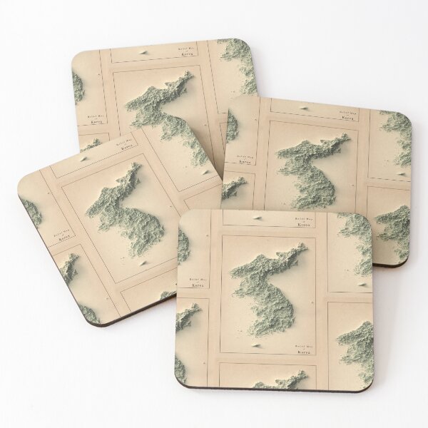Item preview, North and South Koreas Relief Map 3D digitally-rendered designed and sold by ThinkAboutMaps.