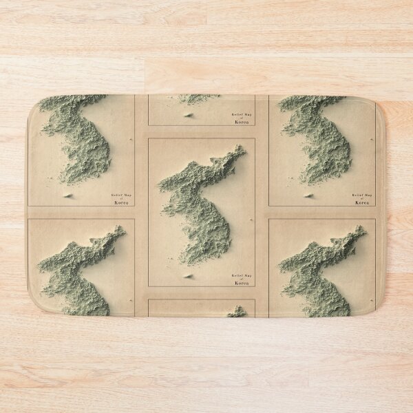 Item preview, North and South Koreas Relief Map 3D digitally-rendered designed and sold by ThinkAboutMaps.