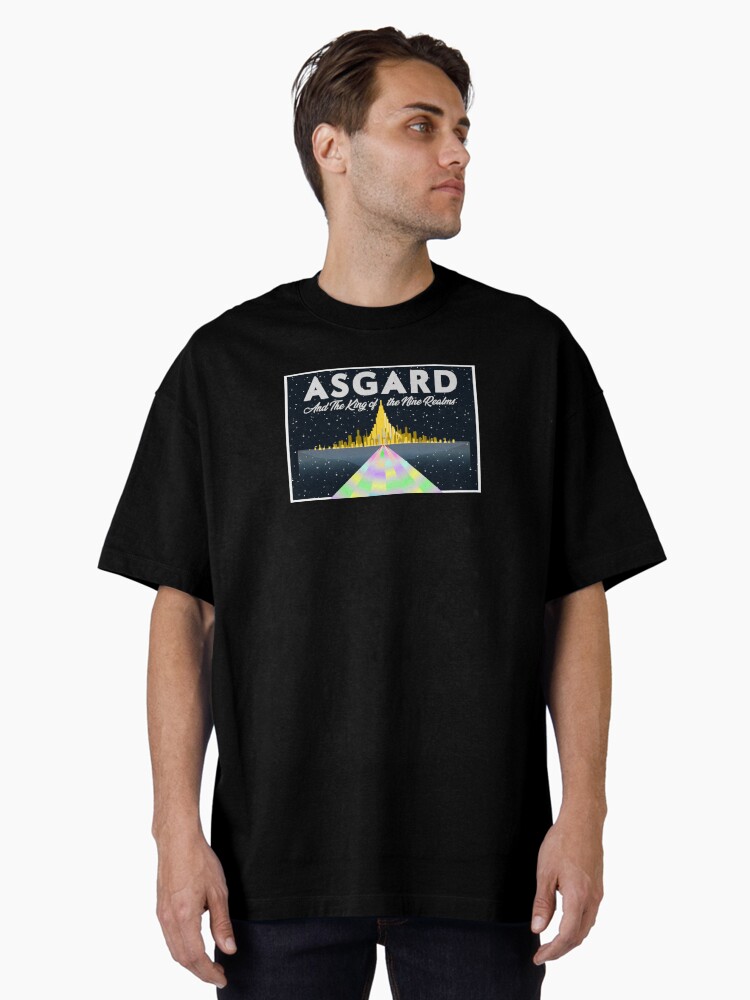 Thumbnail 1 of 7, Oversized T-Shirt, Asgard Postcard designed and sold by Rockys-Randoms.