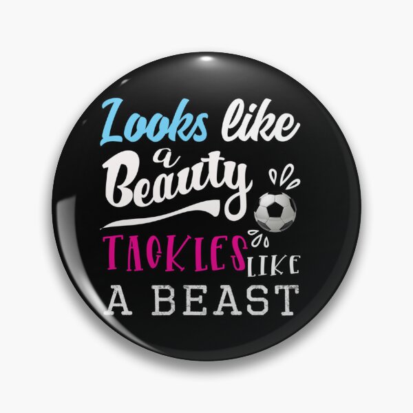 Item preview, Top Fun Soccer Looks Like A Beauty Tackles Beast Gift Design Essential T-Shirt designed and sold by ethenfran6.