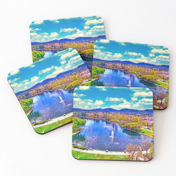 Item preview, Harveston Lake and Temecula, California - digital painting designed and sold by NickoPrints.