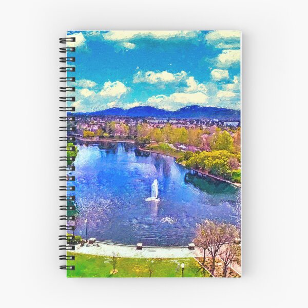 Item preview, Harveston Lake and Temecula, California - digital painting designed and sold by NickoPrints.