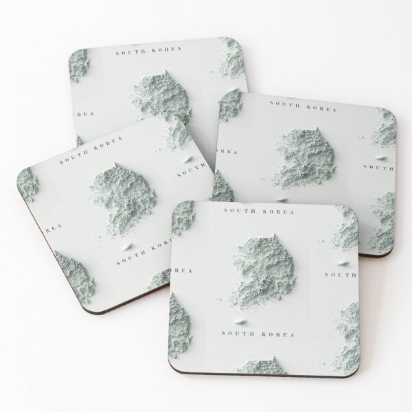 Item preview, Mapa en relieve de Corea del Sur en 3D renderizado digitalmente designed and sold by ThinkAboutMaps.