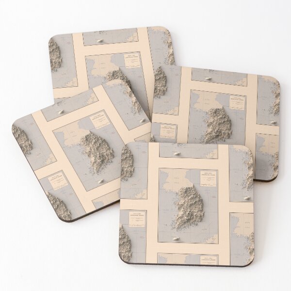 Item preview, Mapa en relieve de Corea del Sur de 1970, renderizado digitalmente en 3D designed and sold by ThinkAboutMaps.
