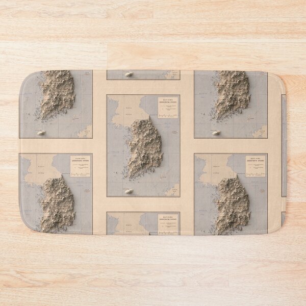 Item preview, 1970 South Korea Relief Map 3D digitally-rendered designed and sold by ThinkAboutMaps.