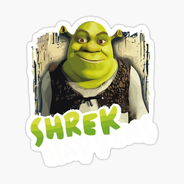 shrek face Sticker for Sale by sineadbarnes20