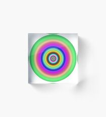 Circles target image. Acrylic Block