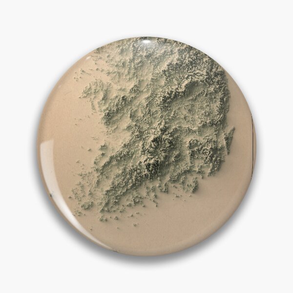 Item preview, South Korea Relief Map 3D digitally-rendered designed and sold by ThinkAboutMaps.