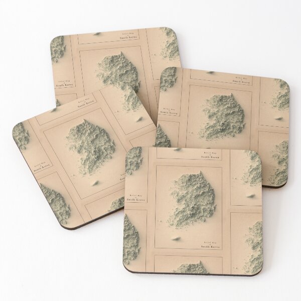 Item preview, Mapa en relieve de Corea del Sur 3D renderizado digitalmente designed and sold by ThinkAboutMaps.