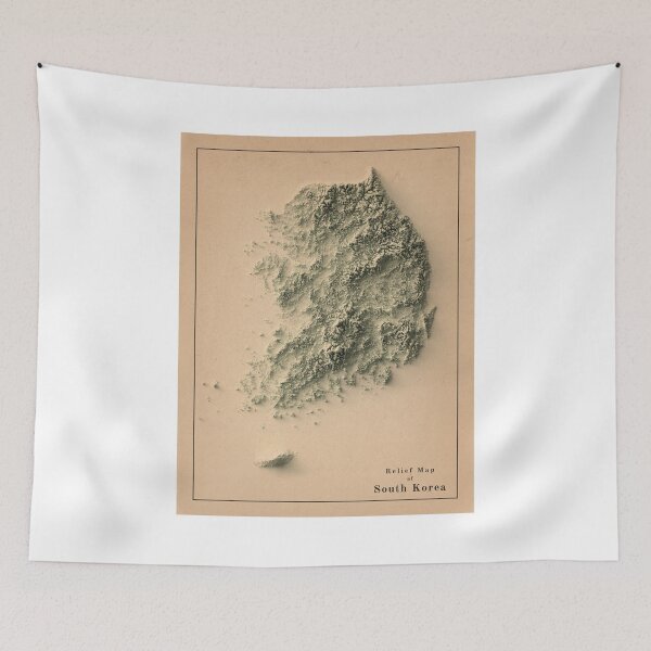 Item preview, South Korea Relief Map 3D digitally-rendered designed and sold by ThinkAboutMaps.