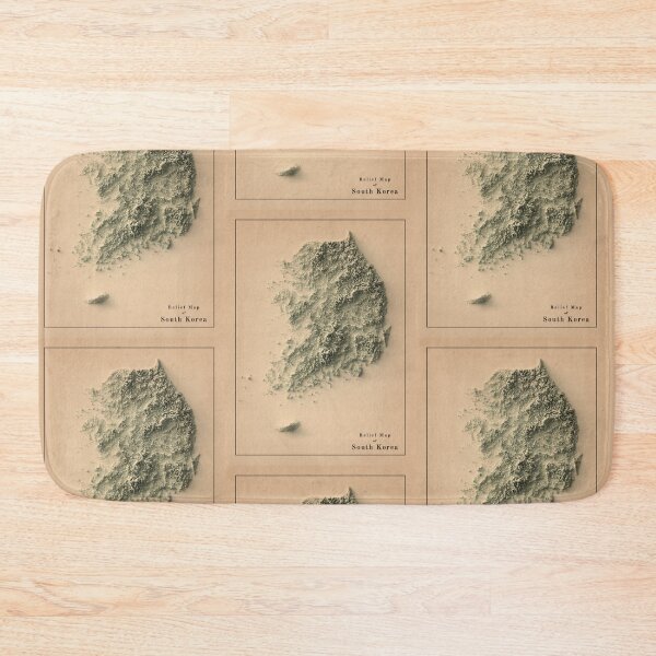 Item preview, South Korea Relief Map 3D digitally-rendered designed and sold by ThinkAboutMaps.