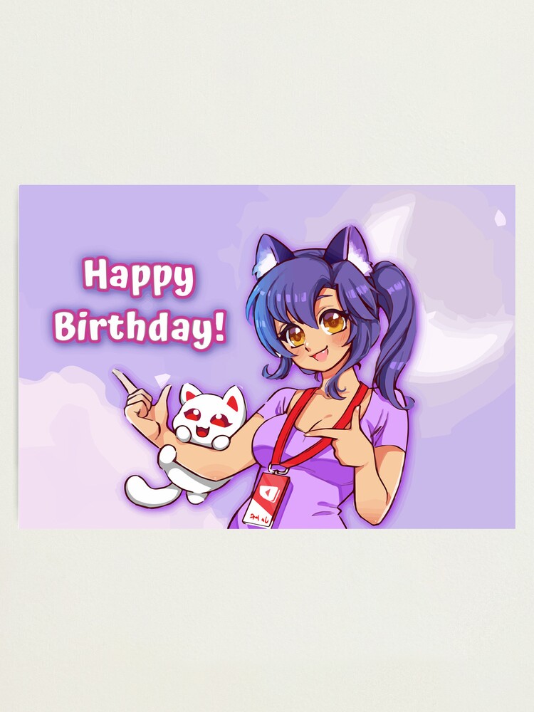 “Aphmau Birthday Card Happy Birthday Gift” Photographic Print by